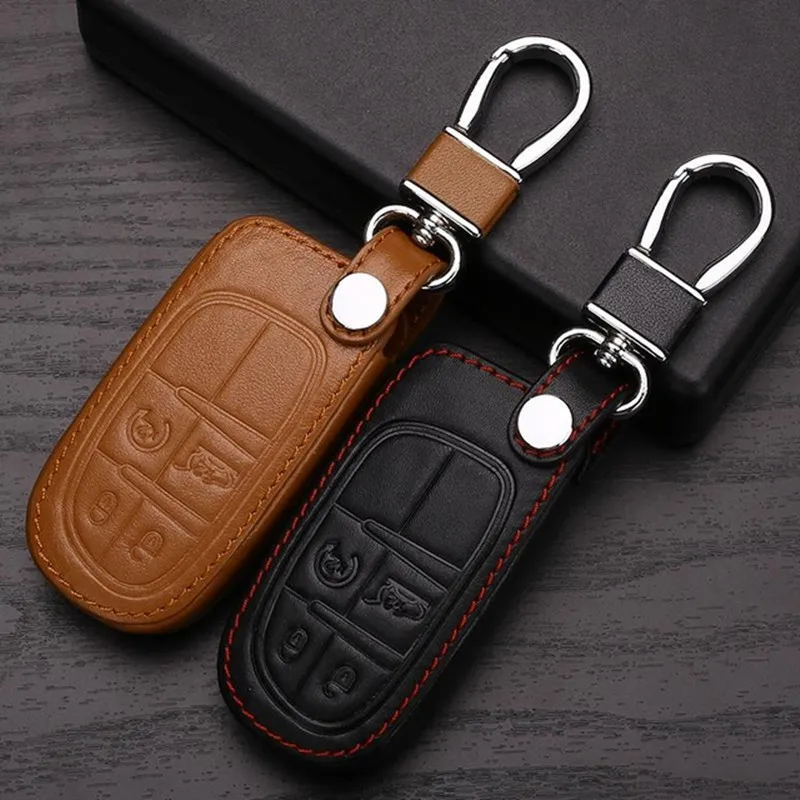 Details about   Jeep Grand Cherokee Duo Black Leather Key Chain Officially Licensed Warrented 