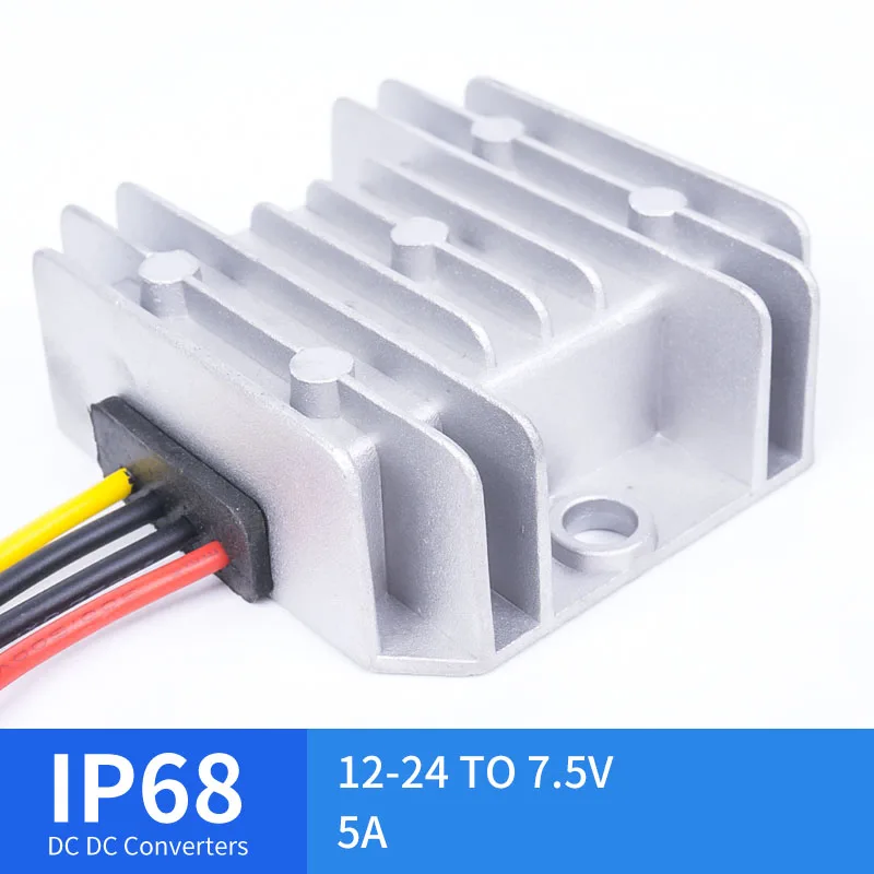 

DC 12-24V TO 7.5V 5A Step-Down DC DC Converter Voltage Regulator for Automotive Solar