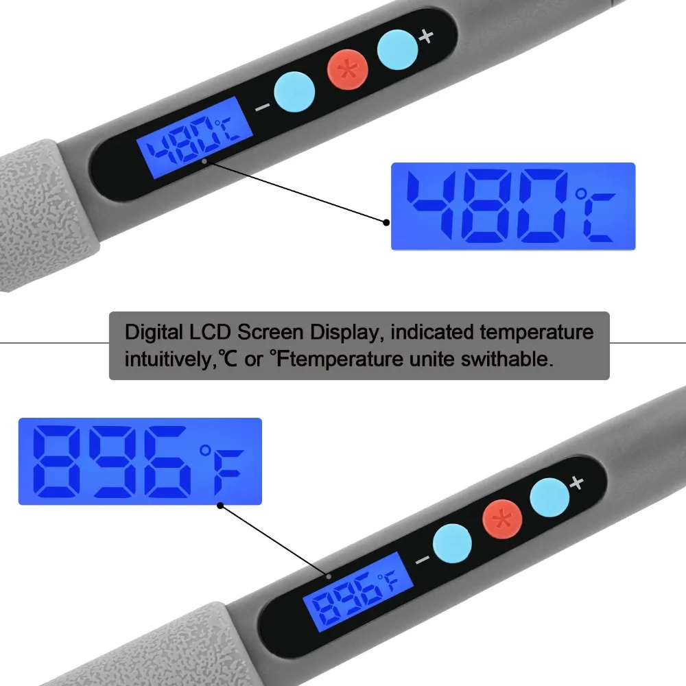 Chanseon EU Pulg ЖК-дисплей Электрический паяльник 60 Вт 220 В/110 В Регулируемая температура паяльник наконечник сварочные инструменты
