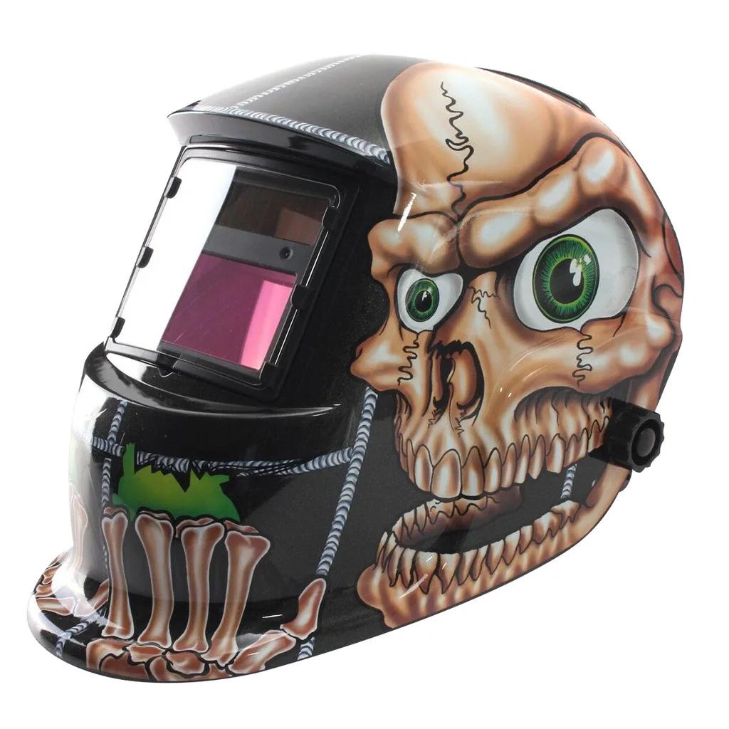 

Skull Solar Auto Darkening Adjustable Range 4/9-13 MIG MMA Electric Welding Mask/Helmet/Welding Lens for Welding Machine #30
