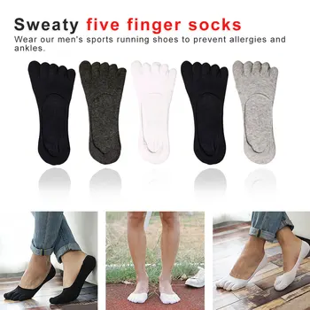 

New Designed 1 Pair Men Mesh Five Finger Toe Socks Cotton Polyester Spring Funny Socks