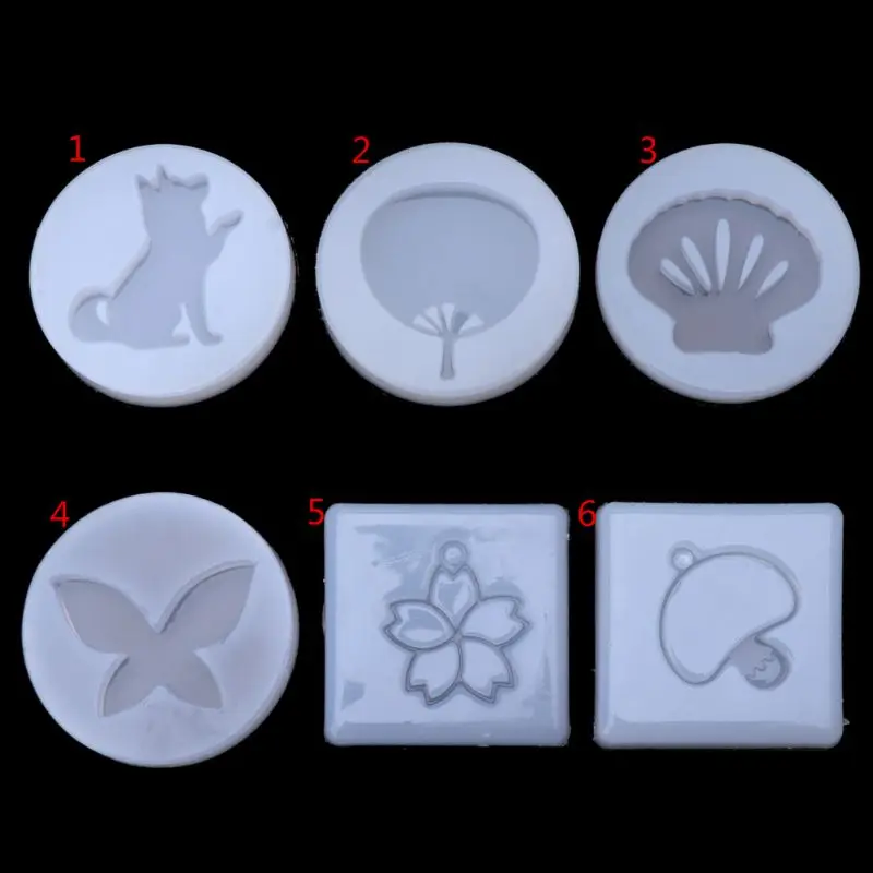 

Pet Dog Cherry Flower Fan Shell DIY Jewelry Pendant Mold Resin Jewelry Making