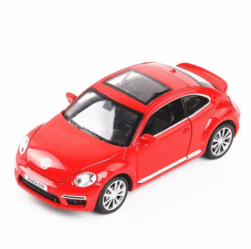 Весы для автомобилей Volkswagen Beetle металлические игрушки литья под давлением звук и