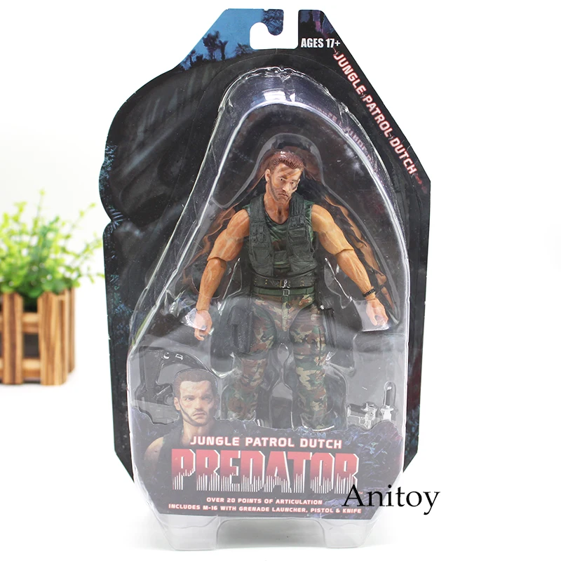 

Predators Figure 25th Anniverary Jungle Patrol Dutch Predators Action Figure 18cm KT4632