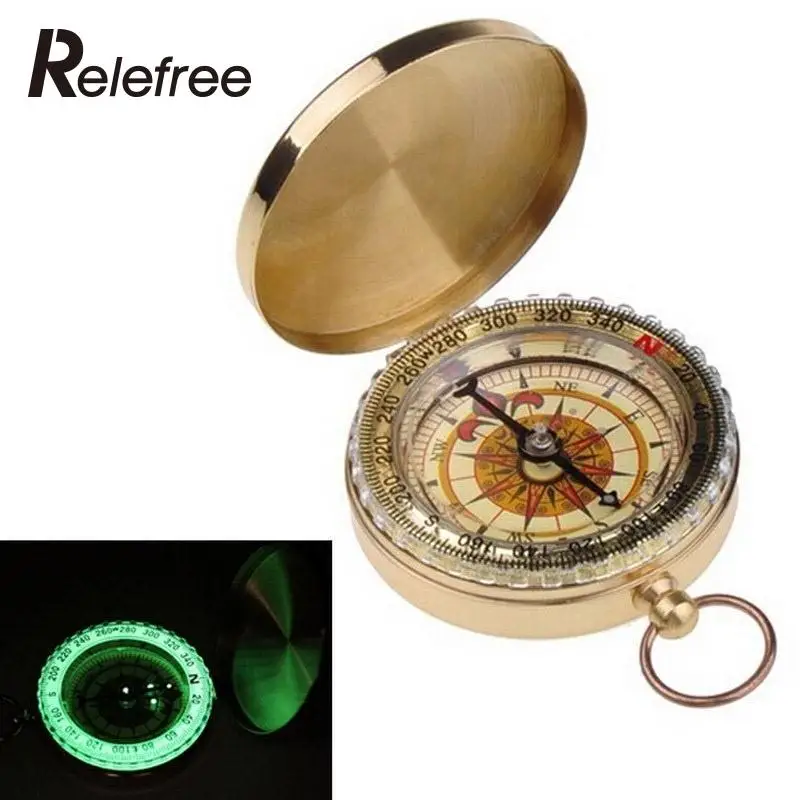 Messing Taschenuhr Kompass Outdoor Camping Wandern Navigation Army Compass Neu