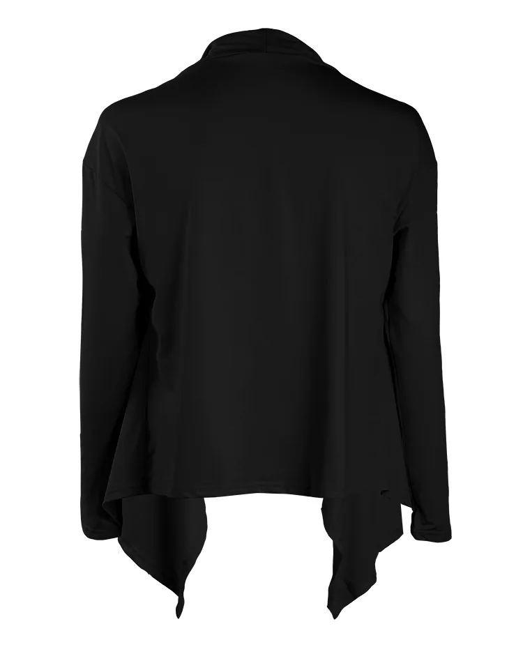 2017 European and American style new autumn long sleeves irregular cardigan thin jacket small jacket special (6)