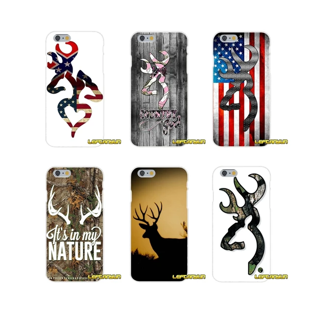 browning deer hunting logo slim silicone phone case for iphone x 4 hunting logo