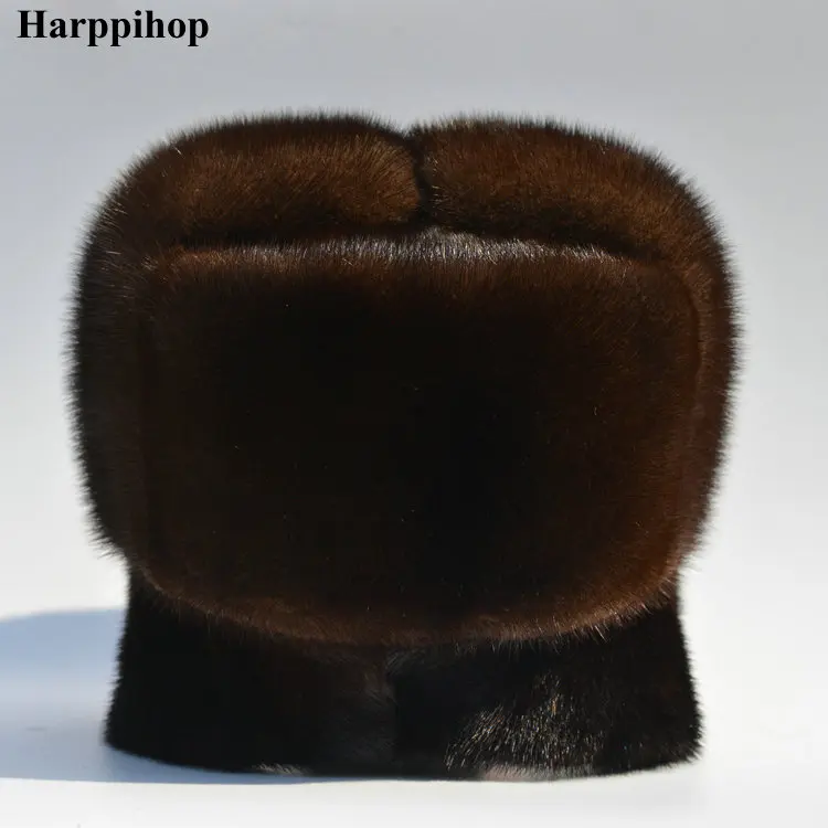 Autumn and winter mink fur casual the elderly mink hat fur hat lei feng hat for man mad bomber trapper hat