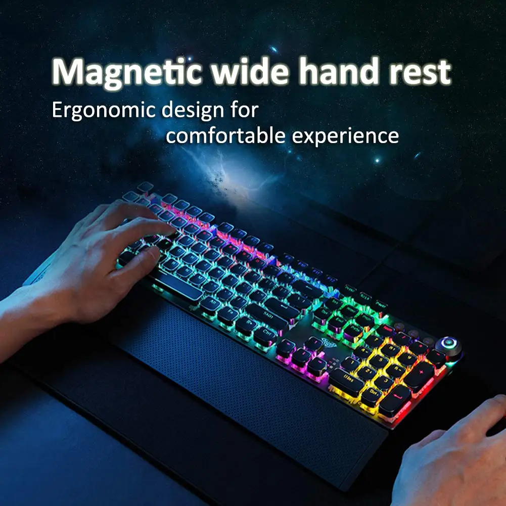Игровая механическая клавиатура с RGB подсветкой плакировка подсветка защита от