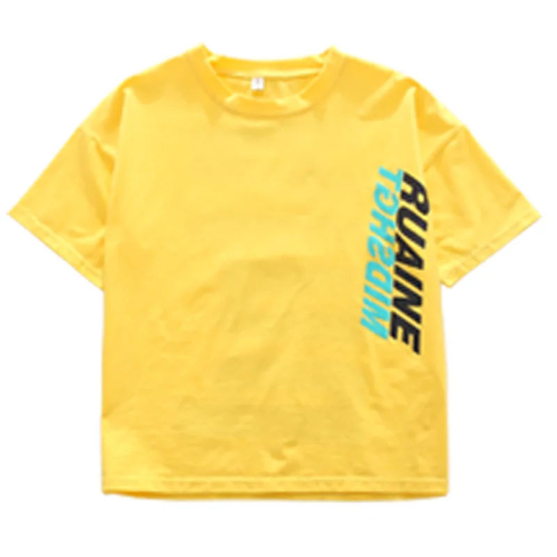 Children Hip Hop Dance Costumes Kids Street Dance Clothing Yellow Tshirt Green Shorts Girls Dancewear Stage Outfit (3)