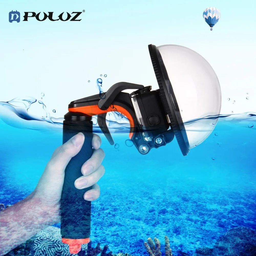 

PULUZ Dome Port Waterproof Shell Water Mirror Mask Floating Hand Grip Tripot For Hero5 Sports Camera Accessory