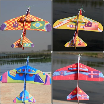 

Creative Kids Toy Hand Throw Flying Aircraft Foam Paper Airplane Model Hand Throw Flying Glider Planes Toys For Children 1PCS