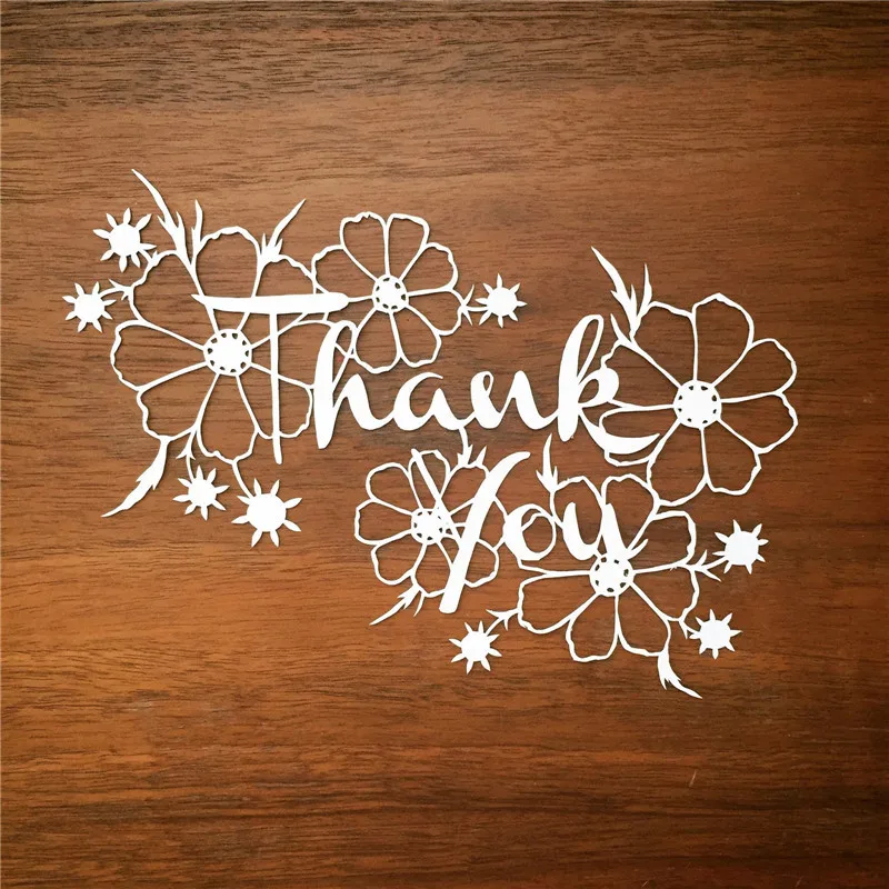 

Eastshape Thank You Letter Dies Metal Cutting Dies for Scrapbooking Die Cut Stitch Craft Dies Troqueles New Die for 2019 Stencil