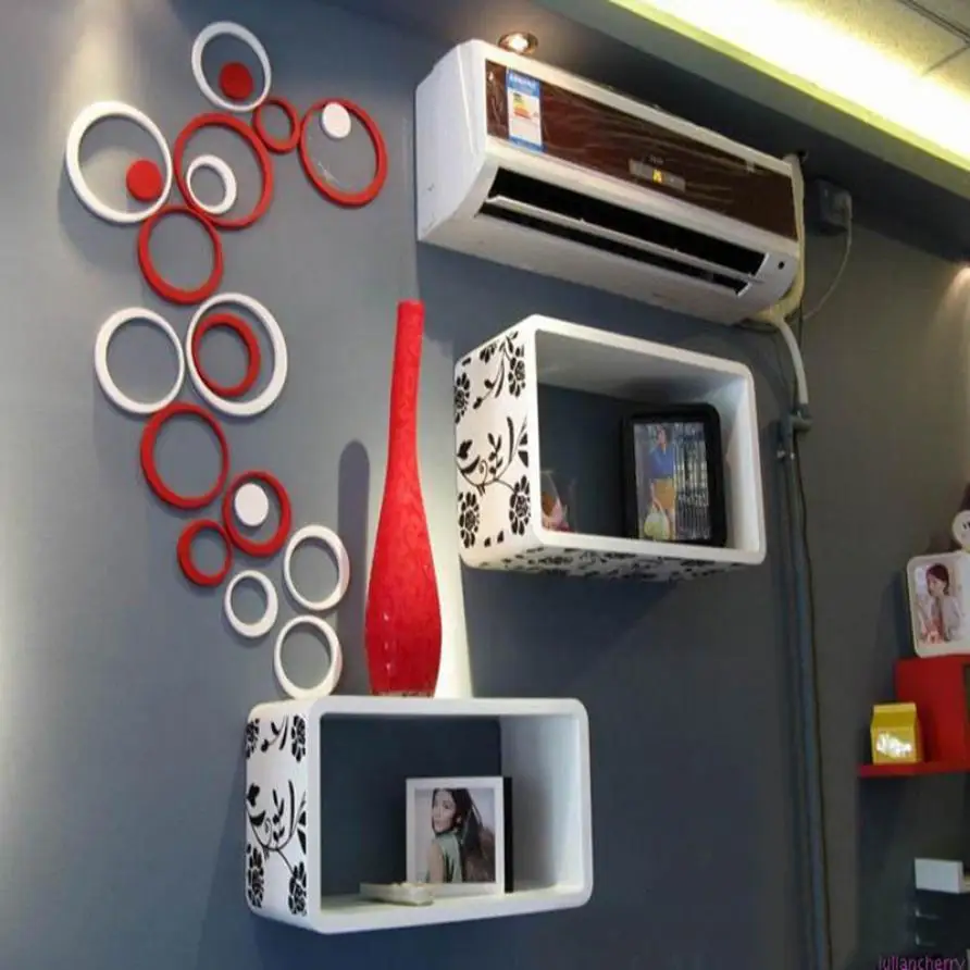 3D DIY Wall Stickers 1 Set Indoors Decoration Circles Stereo Removable