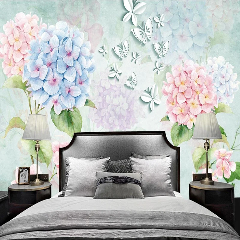 Custom Photo Wall Murals 3D Stereoscopic Wallpaper for Living Room Hotel Beauty Flowers Butterfly Wallpaper Modern 3D Wall Mural custom 3d photo wallpaper murals sexy girl beauty oil painting fresco for ktv spa sharon living room corridor door home decor