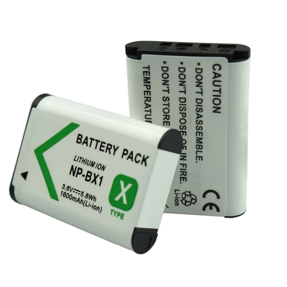 2x 1600mAh NP-BX1 Battery NP BX1+ 2-Sides Charger Sony DSC RX1 RX100 AS100V M3 HX300 HX400 HX50 HX60 GWP88 AS15 WX350 HDR-AS300