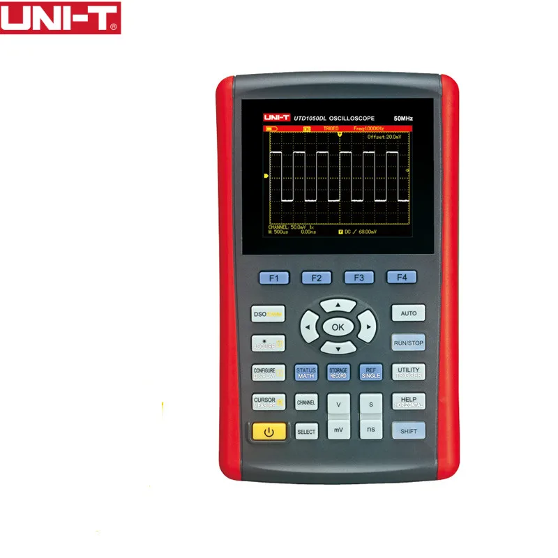 

UNI-T UTD1050DL Handheld Digital Storage Oscilloscopes 2CH Scopemeter Scope meter 7 inches widescreen LCD displays USB Interface