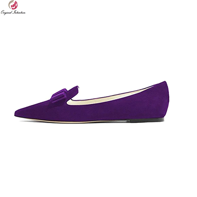 Original Intention New Elegant Women Flats Pointed Toe Flat Shoes Black Black Blue Purple Wine Red Shoes Woman Plus US Size 4-15 цена Original Intention New Elegant Women Flats Pointed Toe Flat Shoes Black Black Blue Purple Wine Red Shoes Woman Plus US Size 4-15 цены онлайн