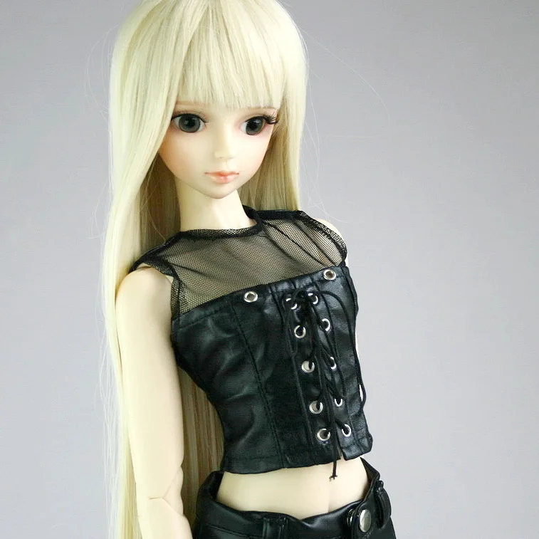 

[wamami] 367# Black 1/3 SD DZ Synthetic Leather Top/Waistcoat/Clothes BJD Dollfie