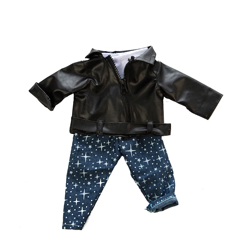 Одежда для куклы Born Baby Fit 18 дюймов 40 43 см черный красный синий из искусственной
