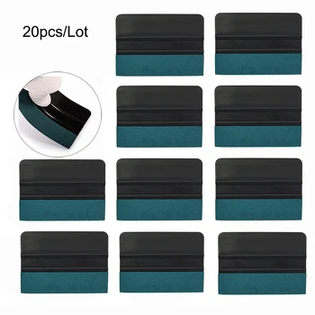 

EHDIS 20pcs No Scratch Suede Felt Window Tint Squeegee Scraper Carbon Film Foil Vinyl Car Wrap Tool Car Sticker Remover Cleaning