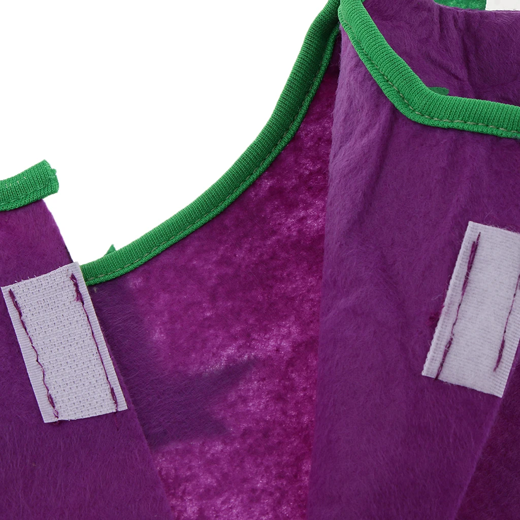Kids Eggplant Costume Non-woven Fabric Vegetable Outfit Party Fancy Dress