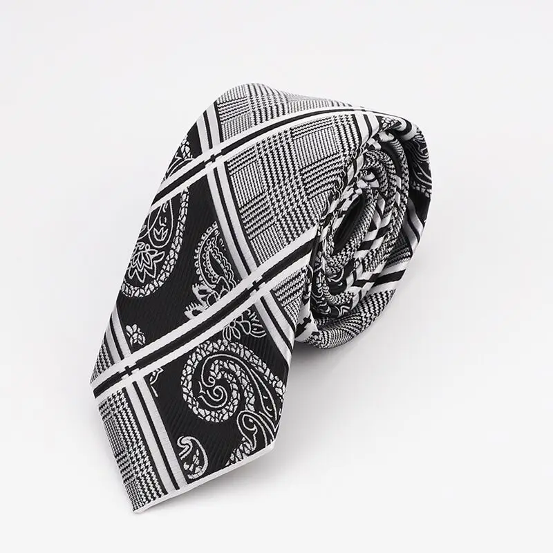 Популярный Галстук с узором "огурцы" для мужчин шелковые галстуки дизайнерские модные мужские галстуки 8 см темно-синие и красные свадебные галстуки в полоску - Цвет: 82