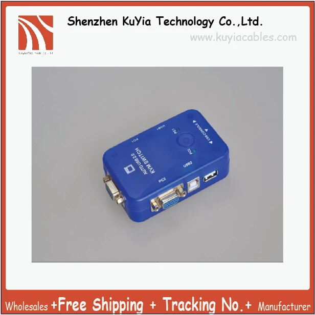 

KUYiA Free Shipping+Tracking number! 2-PORTS USB manual KVM MONITOR VGA/SVGA SWITCH/2 port KVM SWITCH NEW