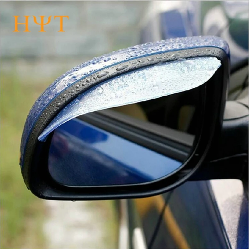 

Dehyaton 2pcs PVC Car Rear view Mirror sticker rain eyebrow weatherstrip auto mirror Rain Shield shade cover protector guard