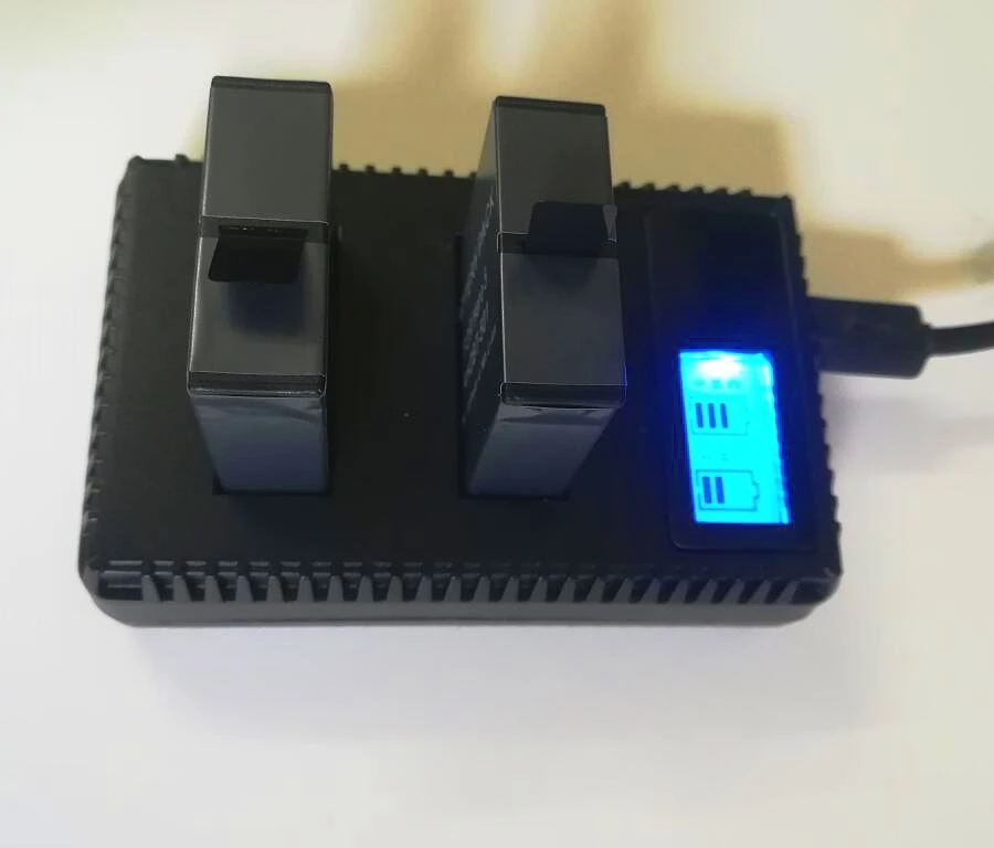 Clownfish USB lcd двойное зарядное устройство 501 301 зарядное устройство для Gopro hero 8 7 6 5 4 3 Аксессуары для камеры чехол для аккумулятора hero 3 5 7