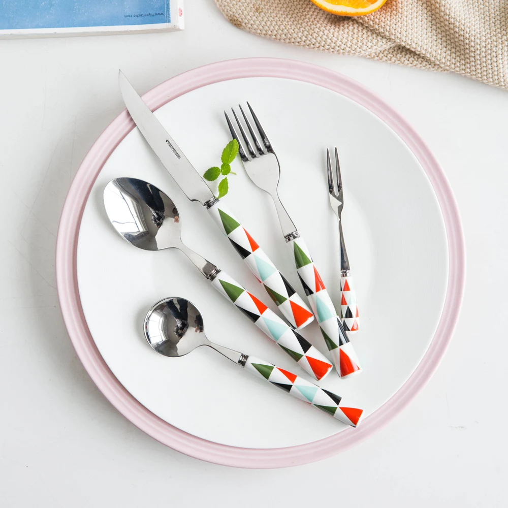 

MDZF SWEETHOME Stainless Steel Cutlery Set Stainless Steel Steak Knife Fruit Dessert Set