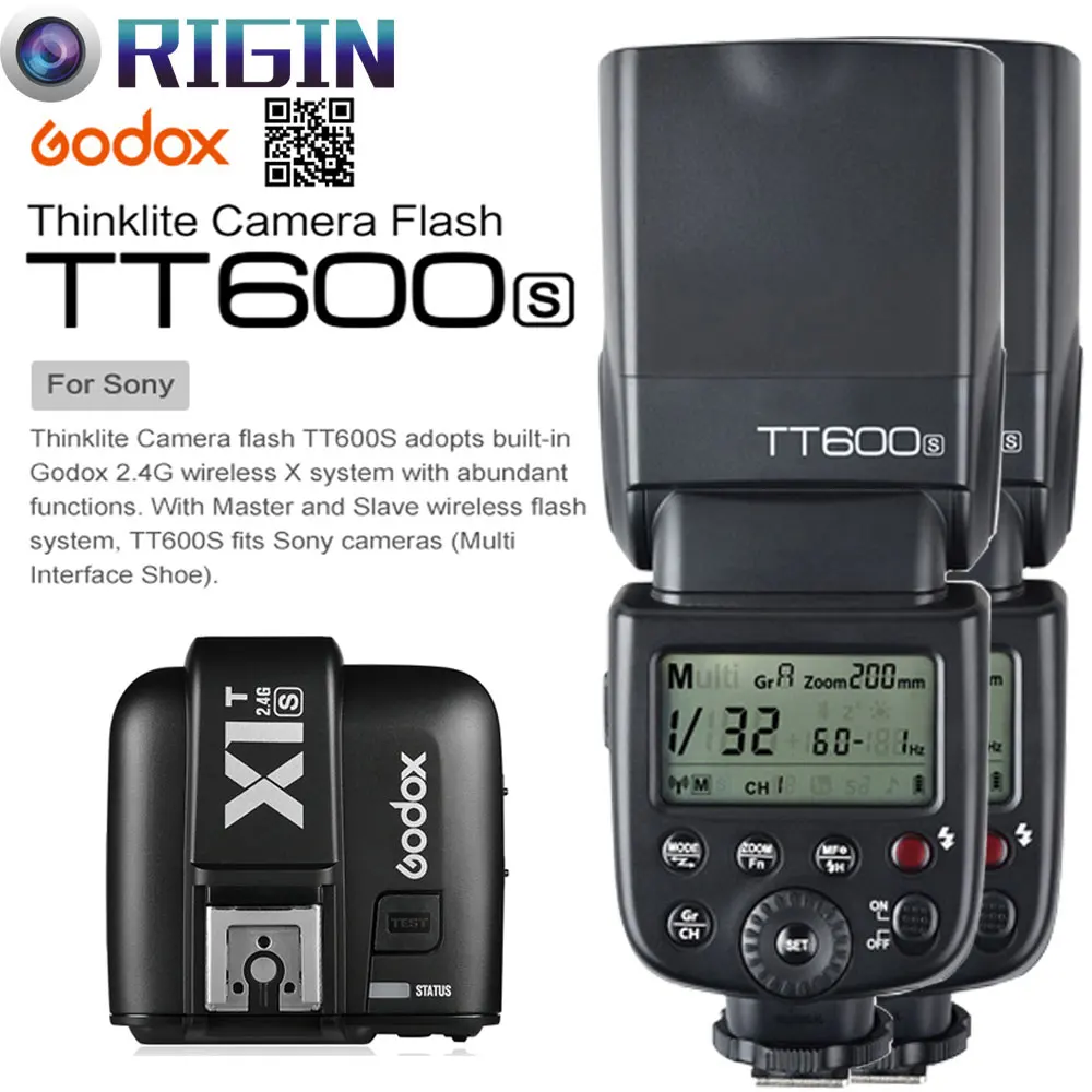 Godox TT600/tt600s GN60 HSS 1/8000 S с 2.4 г Беспроводной x Системы 2 шт. * Speedlite + x1t-c/x1t-n/x1t-s комплект для Canon/Nikon/Sony