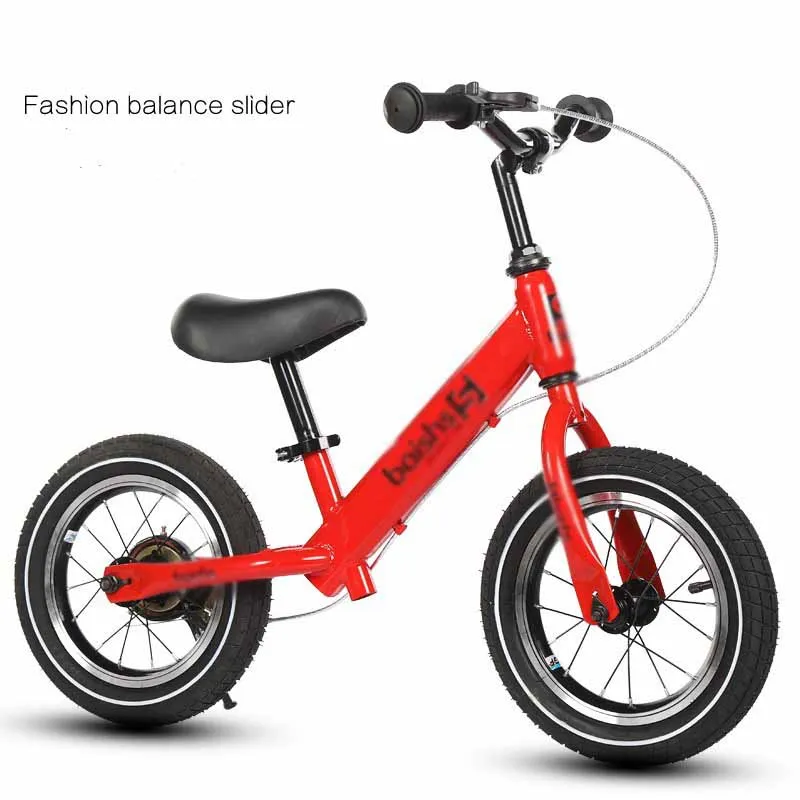 Мини-тормоз самокат баланс велосипед Безопасный большое колесо регулируемая высота двухколесный скутер для детей От 2 до 6 лет - Цвет: red
