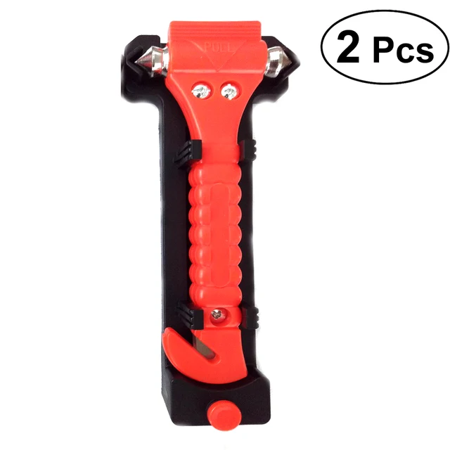2PCS 2-In-1 Live-Saving Car Safety Hammer Seatbelt Cutter Window Breaker Emergency Escape Tool Auto Emmergency Hammer