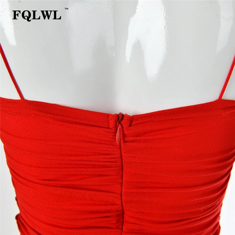 FQLWL, без бретелек, плиссированное, длинное, облегающее платье, для женщин,, с открытой спиной, Бандажное, черное, сексуальное, летнее платье, для девушек, Клубные, вечерние, Макси платья