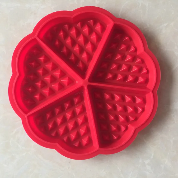 

heart shaped Round Waffle cake mold soap molds