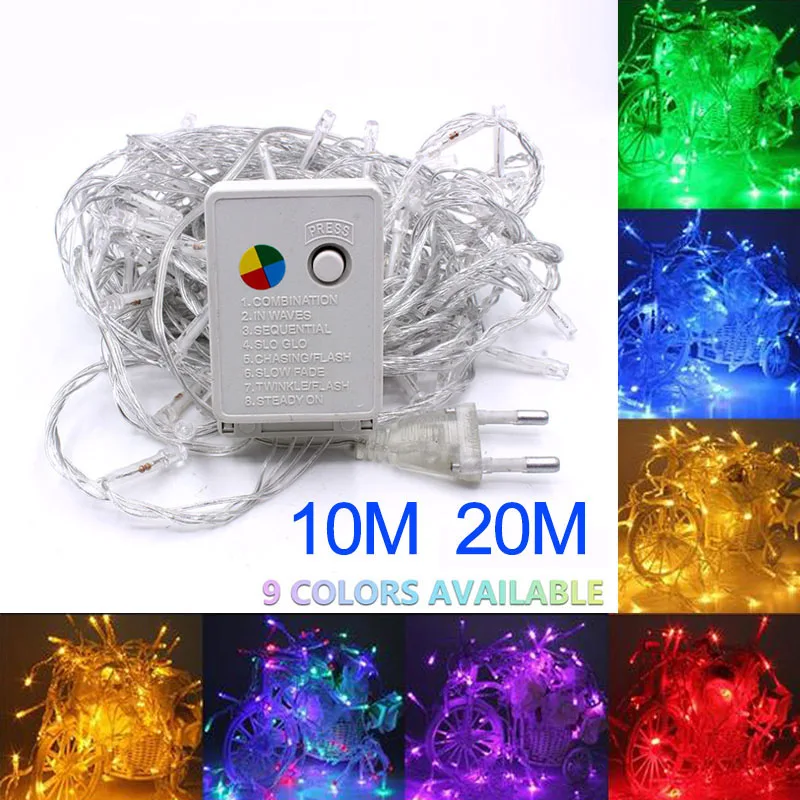 1M 2M 5M 10M Copper Wire LED String lights Holiday lighting Fairy Garland For Christmas Tree Wedding Party Decoration | Лампы и