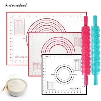 

26 Designs Silicone Baking Mat Nonstick Rolling Dough Mat High Quality Pastry Pad Kneading Dough Tools Kitchen Accessories