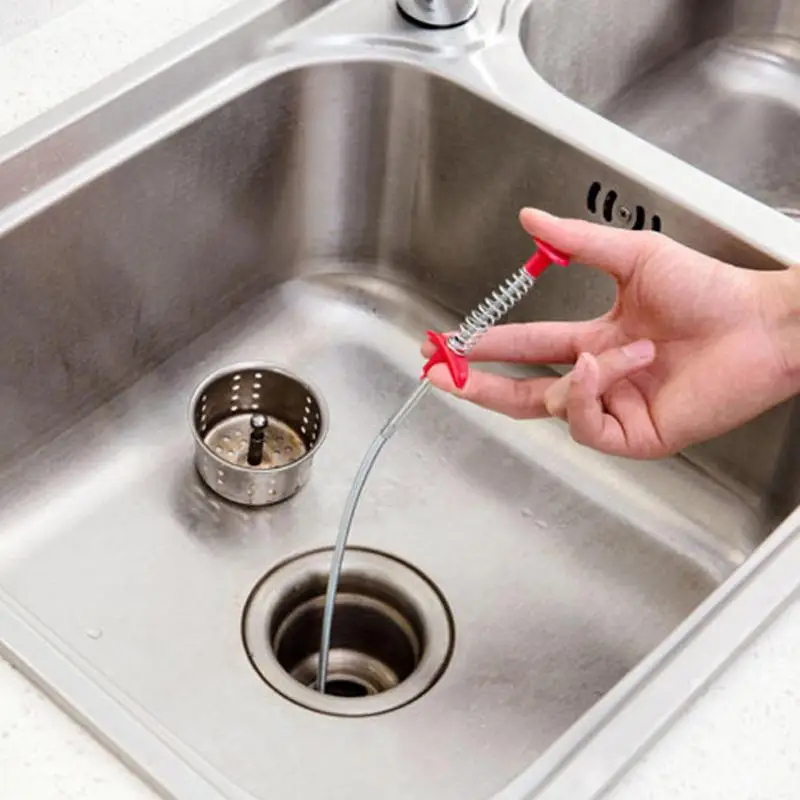 Multi function Sink Cleaning Hook Bathroom Floor Drain Sewer Dredge Device Small Tools bathroom kitchen sewer cleaner new sale