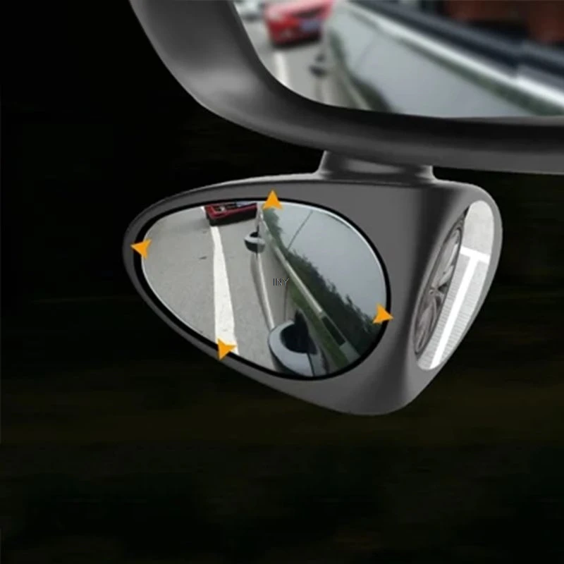 

New 1 Pc Auto Car Rear View Mirror 360 Rotatable Adjustable Blind Spot Convex Wide Angle Mirror Left/ Right INY