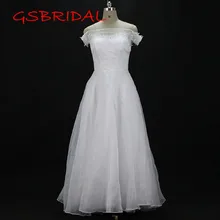Custom made Wedding Dress 2017 Lace Bridal Dresses vestidos de noiva robe de mariage Boat Neck Wedding Dresses