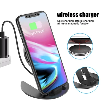 

Wireless Charging Stand 15W Magnetic Charging Pad Aluminum Alloy Bracket ND998