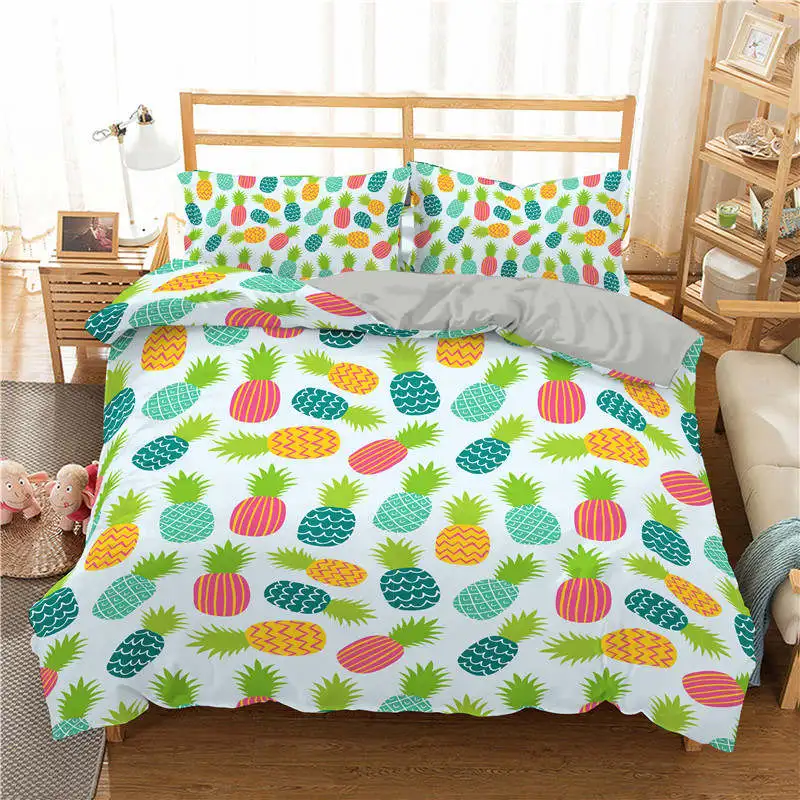 Комплект постельного белья ZEIMON с изображением кактуса, роскошные наборы пододеяльников с 3d принтом, одеяло с ананасом, домашний декор, покрывало из микрофибры для гостиной - Цвет: SXJ0500-1