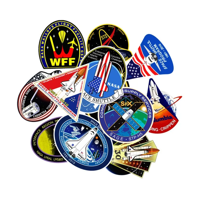 

45Pcs/Pack PVC Waterproof Sticker Toys Aerospace Theme Decal for Phone Laptop Luggage Bicycle Guitar Moto Adhesive Gift Stickers