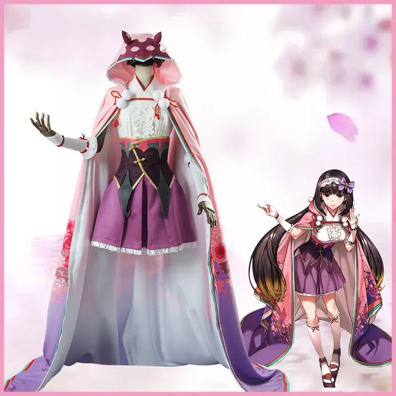 FGO Fate Grand Order Assassin Osakabehime кимоно юката Топы платье униформа наряд Аниме Косплей костюмы полный комплект