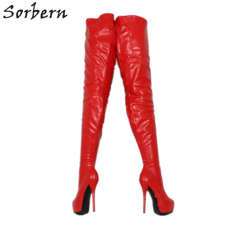 Sorbern/модные женские ботфорты выше колена; женские сапоги до бедра на заказ; высокие женские сапоги до середины голени; разные цвета