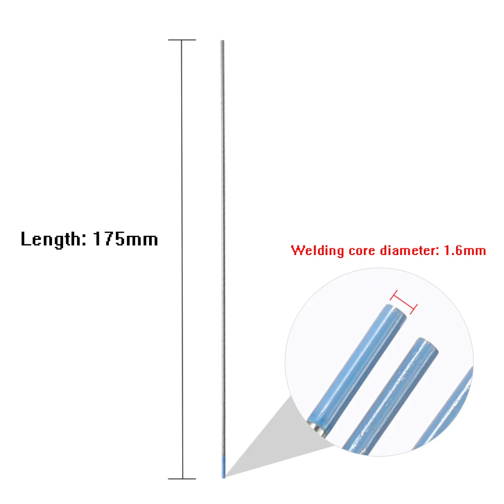 10 шт 175 мм Высокое качество лантанатные вольфрамовые электроды вольфрамовые стержни сварочные аксессуары Топ красный и синий