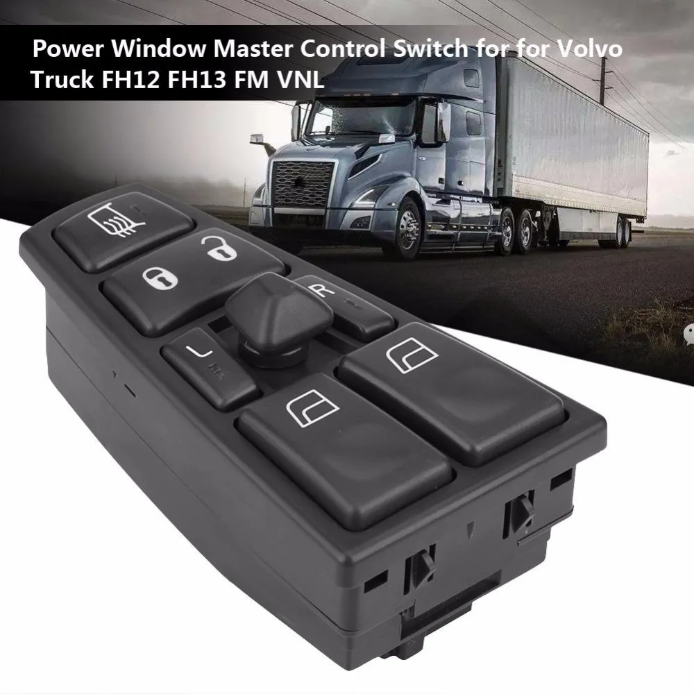 Notonparts 21277587 21354601 21543897 Power Window Control Switch Compatible with Volvo Truck FH12 FM12 FM9 VN Power Mirror Heated Mirror 2005-2014 