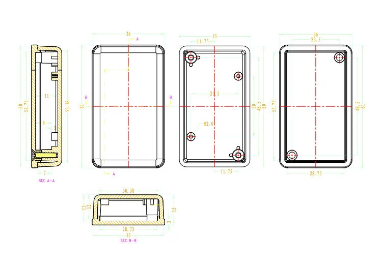 abs instrument case for pcb (1)