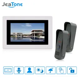 JeaTone 7 "Touch-Экран проводной видео Doorphonel мониторинга Системы домофон с Камера дома, домофон удаленного разблокировки